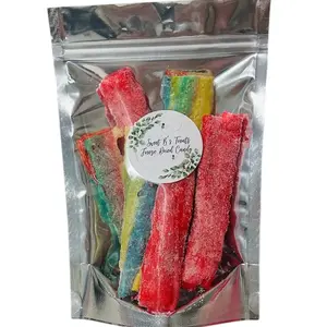Freeze Dried Cotton Candy Roll Ups - Sweet Crunchy Snack