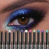 Long Lasting Glitter Eyeshadow Pen, 12pcs/set Shimmering High Pigmented Eyeshadow, Colorful Eye Makeup Products for All Styles and Occasions, Cosmetic Glitter Palette, Glitter Beauty, Enhance Eye Makeup