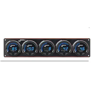 Longacre 44678 Elite LED Waterproof Gauge Panel 4 Gauge Oil Pressure/Water Temp+
