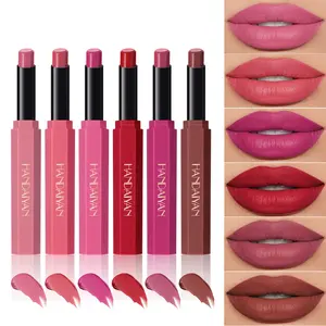6 Color Matte Smoky Lipstick Multi-Color Long-Lasting Fine Tube, Smooth Matte Texture, Suitable for Daily Use & Special Occasions, Makeup
