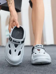 2026 Men's Summer New Arrival, Trendy Sports Hollow Out Slip-On Shoes, Lightweight Shock-Absorbing, Gym Outfit Matching, Versatile Height-Increasing Style