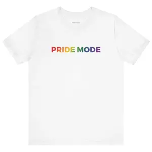 Pride Mode Rainbow Ombre Logo Tee