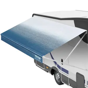 VEVOR RV Awning Fabric Replacement, 17'2 Fabric Length for 18' Awning, Heavy Duty 3-Ply 16oz PVC Camper Awning Fabric, Waterproof UV Protection Outdoor Canopy for RV, Trailer, Motorhome, Blue Fade