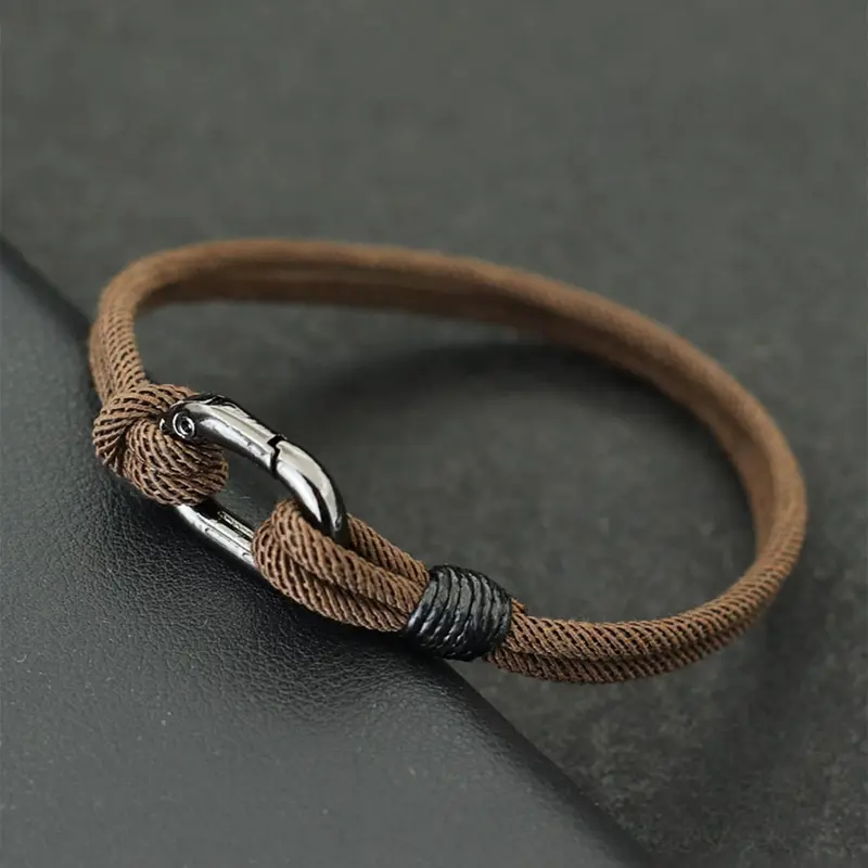 Men's Minimalist Plain Color High Quality Bracelet, Fashionable Jewelry for Parties and Daily Wear, Trendy All-match & Exquisite Jewelry for Birthday Gift, Minimalist Bracelets