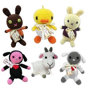 Knit Knacks Organic Cotton Pet & Dog Toys, "Easter Group" (Choose from: Choco Bunny, Foo Foo Bunny, Baby Duck, 2 Different Lambs, or Goat)