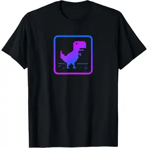 No Internet Dinosaur Graphic T-Shirt for Men Women Funny Retro Dino Print Tee Casual Summer Short Sleeve Top