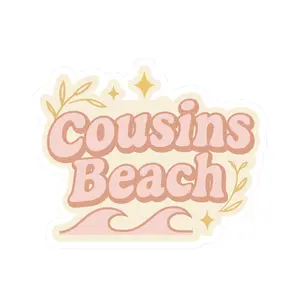 Cousins Beach Sticker | TSITP The Summer I Turned Pretty | Cute Pastel BookTok Merch | Girly Vinyl Sticker