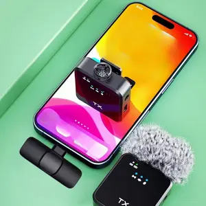Wireless Lavalier Microphone - High Fidelity Sound Capture, Crucial for Global Speech, Teaching, Recording, and Video Shooting. Smoothly Capture Clear Sound Quality. Plug and Play, Durable and Long-lasting Strong Magnetic  Indoor podcast bundle