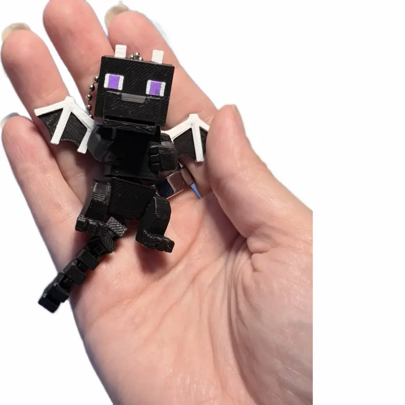 Flexi Ender Dragon 3D Printed Figurine | Flexi dragon | 3D Printed Gift 3D Printed Statues And Figurines | Minecraft Home Decor