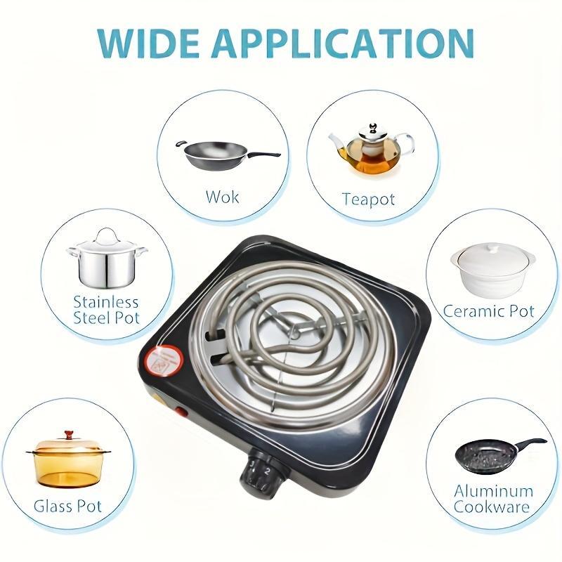 Electric Gas Stove with Strong Fire Burner Head Compact Portable Heating Block for Apartment Kitchen Indoor RV Use