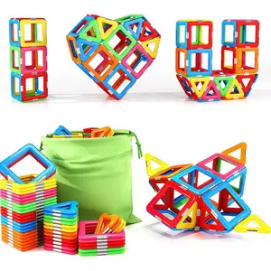 P-SMA08   Upgraded Magnetic Blocks Tough Tiles STEM Toys for 3+ Year Old Boys and Girls Learning by Playing Games for Toddlers Kids, Compatible with Major Brands Building Blocks - Starter Set