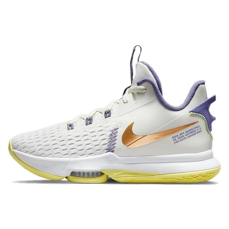 Men's Nike Witness 5 Lebron EP Lakers Sports Shoes - Athletic Basketball Footwear with Cushioning and Traction, Athletic Shoes