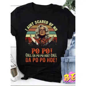 Vintage Retro Madea T-Shirt With Bold Call The Police Design Golf Gift T-Shirt For Men and Women