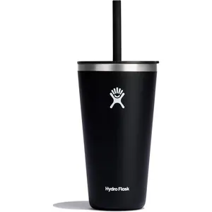 Hydro Flask All Around Tumbler with Lid and Straw - 28 oz - Black T28PS001