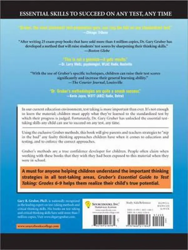 USED-Gruber's Essential Guide to Test Taking: Grades 6-9 by Gary Gruber (Paperback)