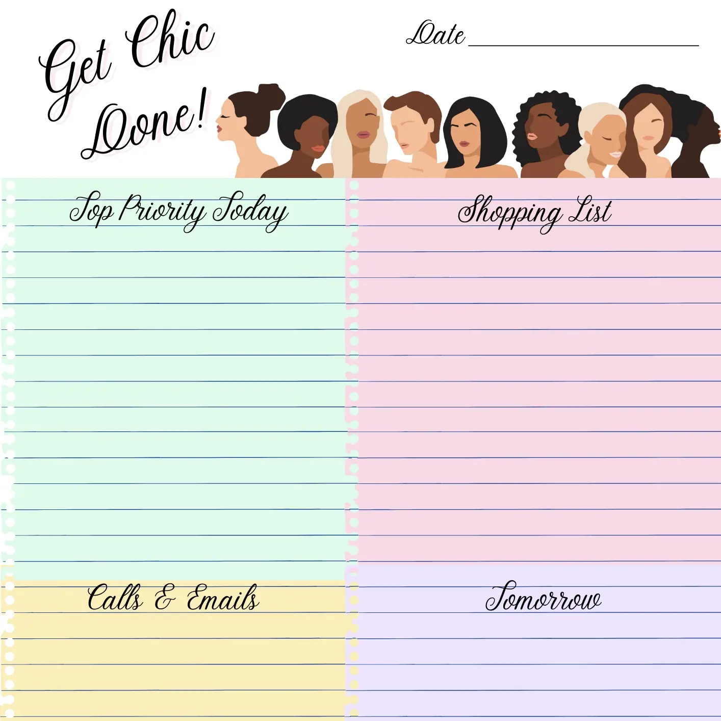 Get Chic Done Notepad | Writing Pad | To Do List