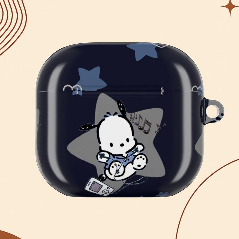 Y2K Blue Star Pochacco Air Pods Case Cute Aesthetic Matching Set Kawaii Star Design Protective Cover Gift Music Lovers Air Pods 1 2 3 4 Pro