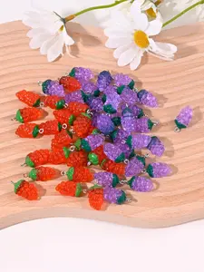 30 Cute Grape Charms for DIY Jewelry Making, Perfect for Earrings, Necklaces, Bracelets, Keychains, Daily Accessories