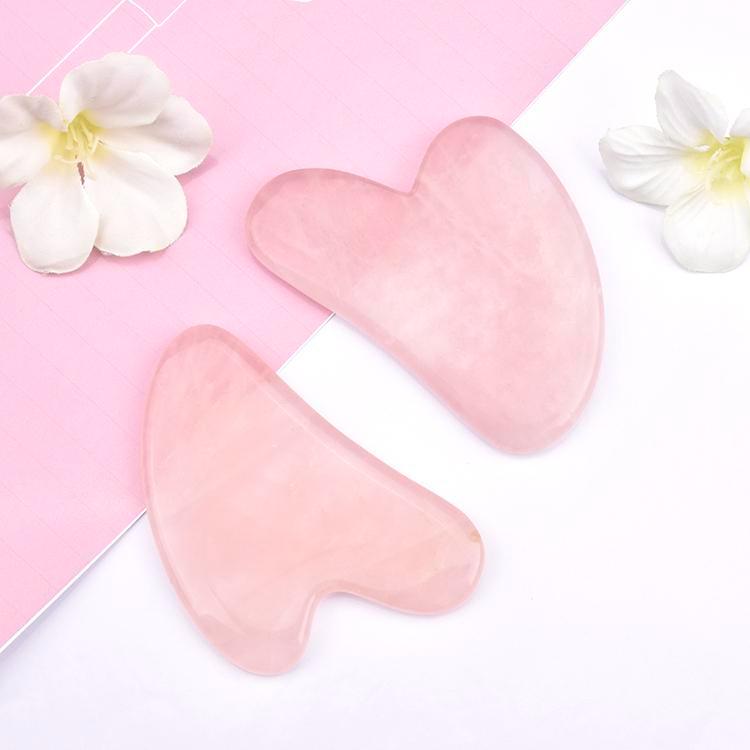 Scraping facial tool - Scraping tool - Especially suitable for facial skin care, relieving physical tension, reducing swelling, and for special occasions (pink color)