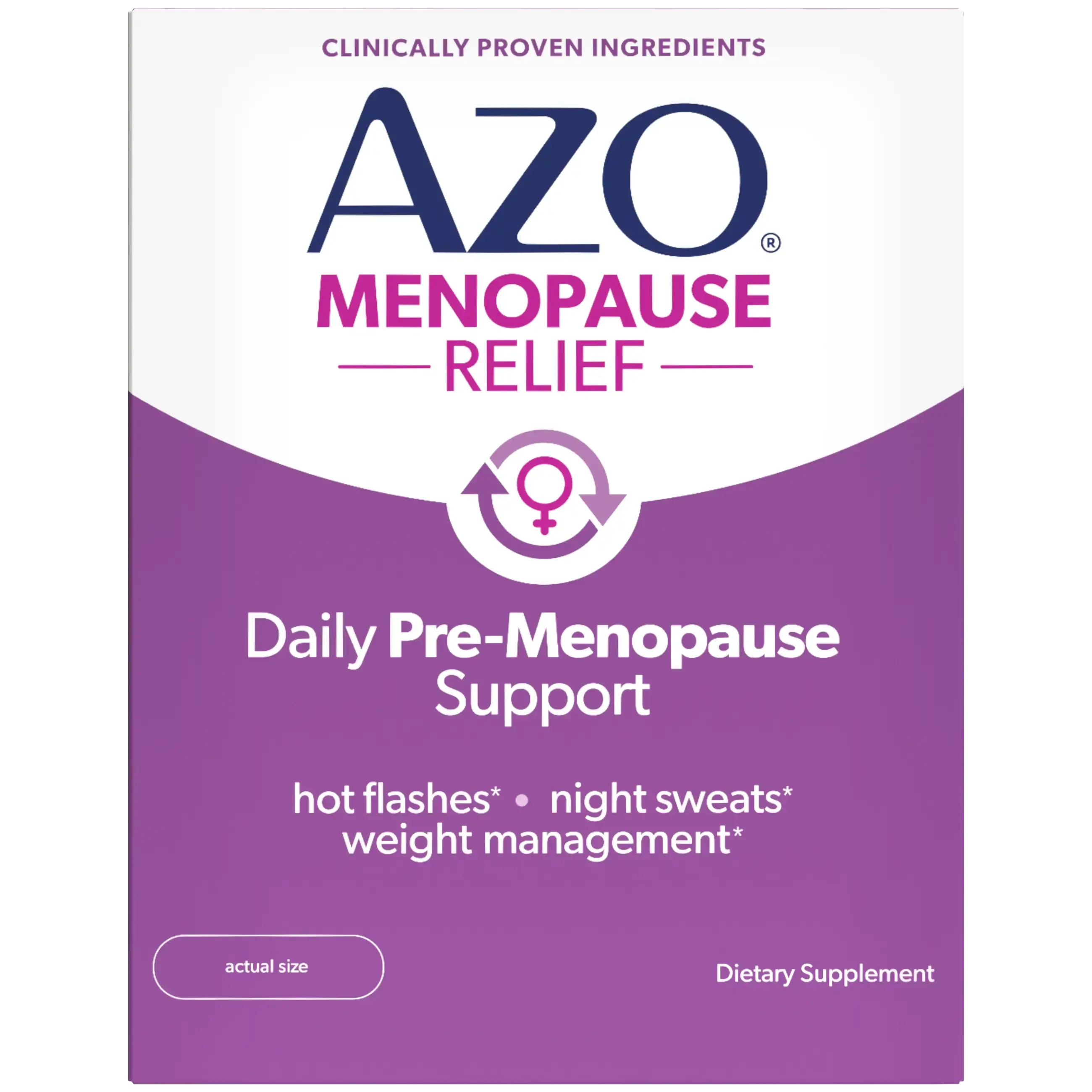 AZO Daily Menopause Support + Vitamin D Tablets - Women's Daily Wellness Supplement with Vitamin D for Everyday Routine Support