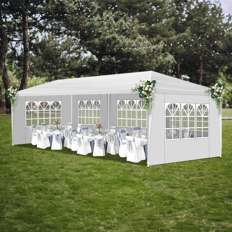 10x20/30ft Outdoor Canopy, Event Gazebo with Removable Sidewalls, Waterproof Gazebo Shelter for Receptions, Party, Wedding, BBQ
