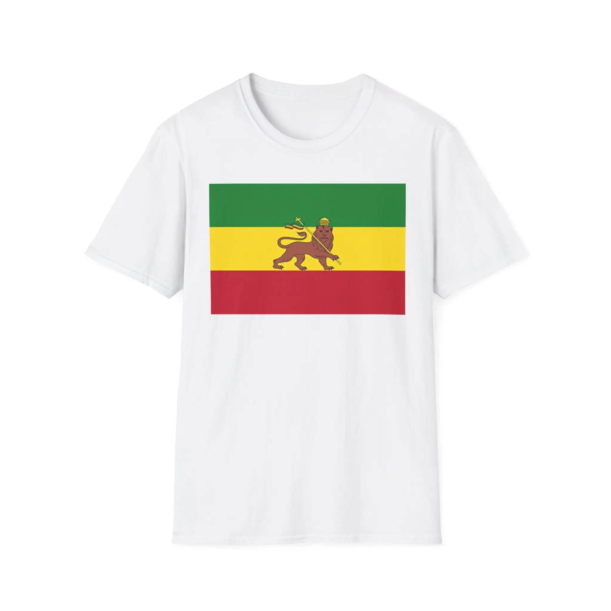 Rasta Lion Flag Reggae T-Shirt | Rastafari Ethiopia Colors