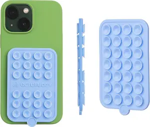 OCTOBUDDY Double - Silicone Double-Sided Suction Phone Case Detachable Mount - Hands-Free, Strong Grip Holder for Selfies & Videos - iPhone & Android Compatible - 2.5″ x 3.75″