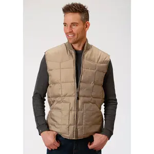 Men's Roper Tan Poly Filled Western Vest