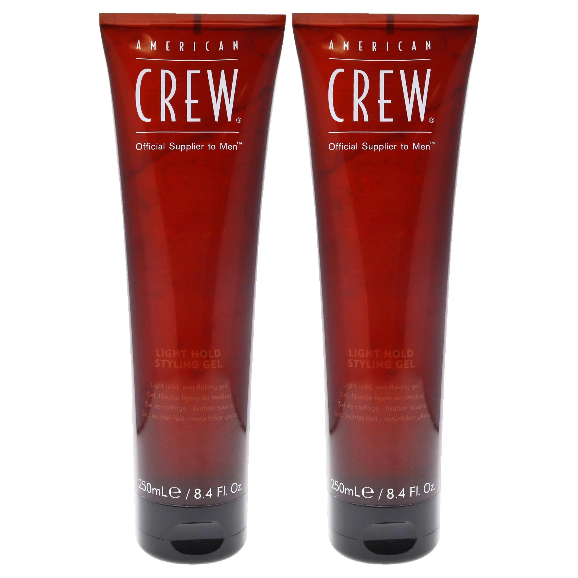 American Crew Male Hair Light Hold Styling Gel - Balanced Hold, Daily Use, 8.4 oz, 2 Tubes Pack