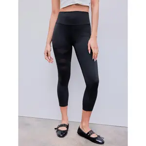 Cider [size 0-8] High Waisted Contrast Mesh Leggings Sporty by Cider