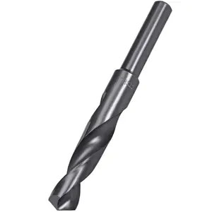 17mm(11/16-Inch) Reduced Shank Drill Bit, 1/2” Shank High Speed Steel Twist Drill Bit HSS-9341 for Aluminum Plate Copper Wood Stainless Steel
