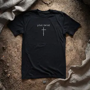 Plot Twist - Christian Easter Unisex Softstyle T-Shirt Crucifixion and Resurrection