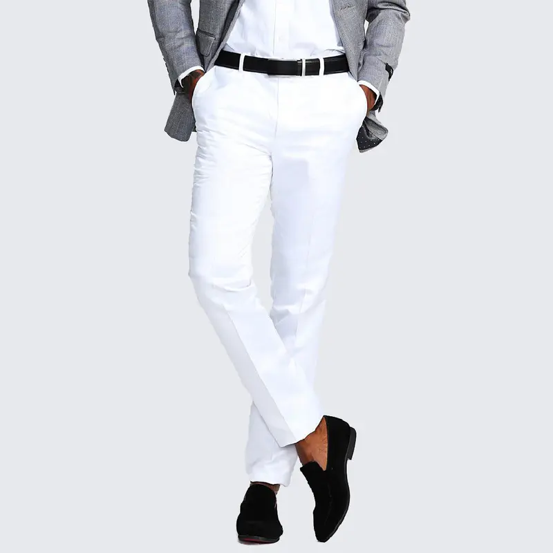 Mens Ivory Dress Pants Skinny Fit - TikTok Shop