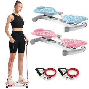 Waist Twister-Waist Twister Board-Ab Machine with 300 lbs Weight Capacity, Abs Workout ,Core Ab Exercise, Noiseless Home Gym Exercise Equipment for Women Men pull rope rotary waist non-slip design Resistance Twist Trainer
