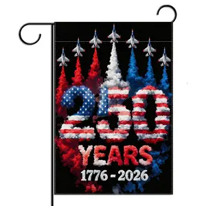 America 250th Anniversary Garden Flag 1776-2026 250 Years of Birthday American Decor 4th of July Fourth of July Patriotic Party Decorations and Supplies 12.5×18 Inch