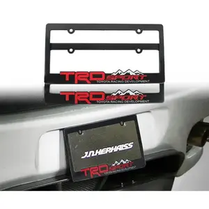 2-Pack Off-Road Bracket License Plate Frames – Sport Black Heavy-Duty Cover for Toyota Tacoma, Tundra, 4Runner, RAV4 & Highlander| Aggressive Racing-Style Design Matte Finish, OEM+ Upgrade for Daily Drivers & Off-Road Enthusiasts
