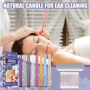 EELHOE Ear Care Aromatherapy Ear Candle Wax Cleaning Set Relaxing Stress Relief With Plug Candle