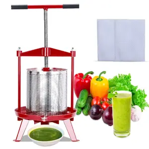 GARVEE Stainless Steels Fruit Wine Press and Juice Maker, Ideal for Wine, Cider, Apple, Tincture, Vegetables, Honey, Olive Oil Features T-Handle, Stable Triangular Structure, 3.69 Gal/15L Capacity
