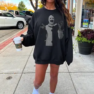 Art The Clown Terrifier sweatshirt , Scary Horror Clown Tee, Creepy Movie Retro Shirt, Spooky Slasher Fan Gift Halloween Shirt