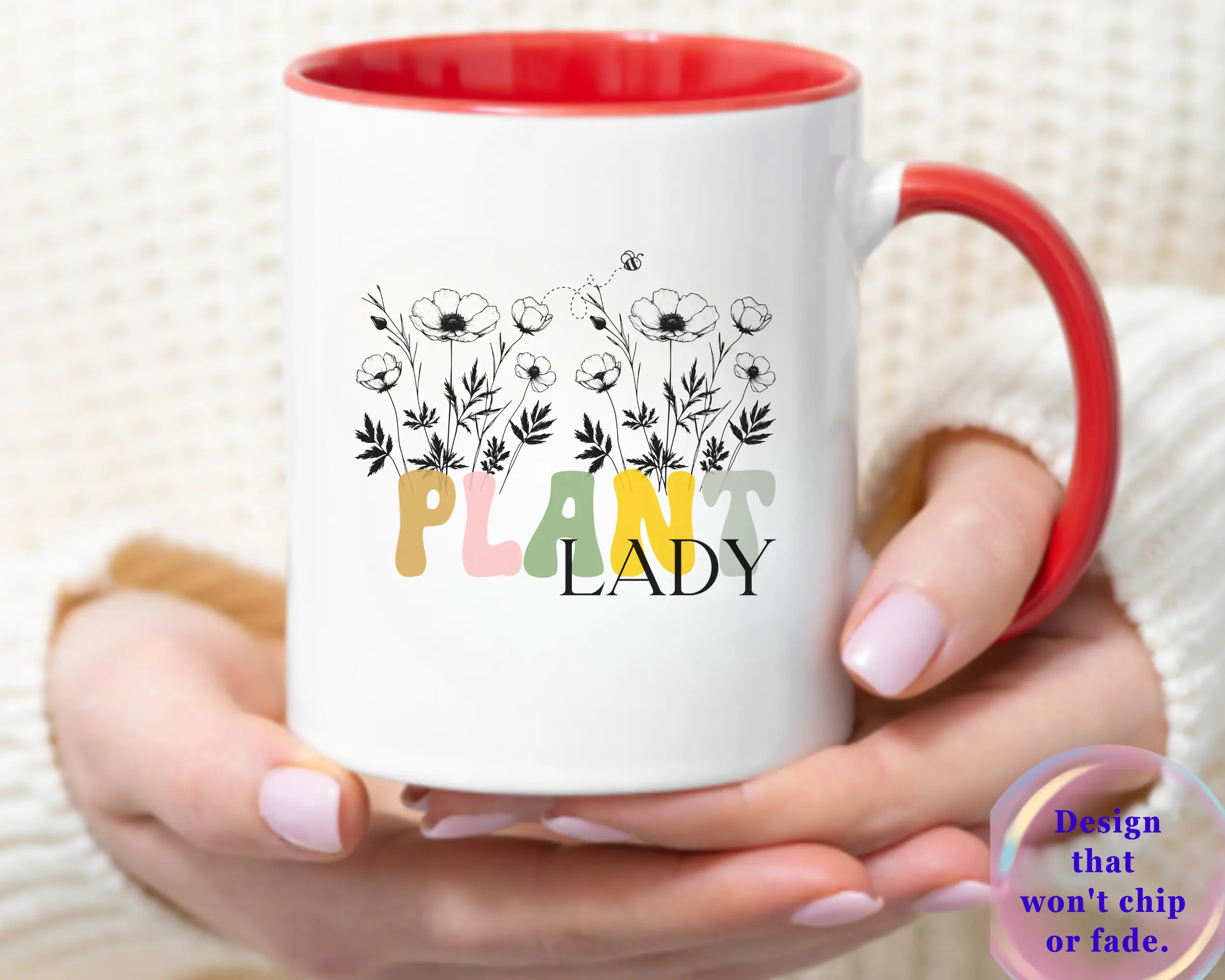 Retro Lady gardens Mugs, Plant Lady, Plant Lover Coffee Gift For Women, Gardening Coffee Cup, Gardener botanical, Wildflowers Vintage Plant, Drinkware