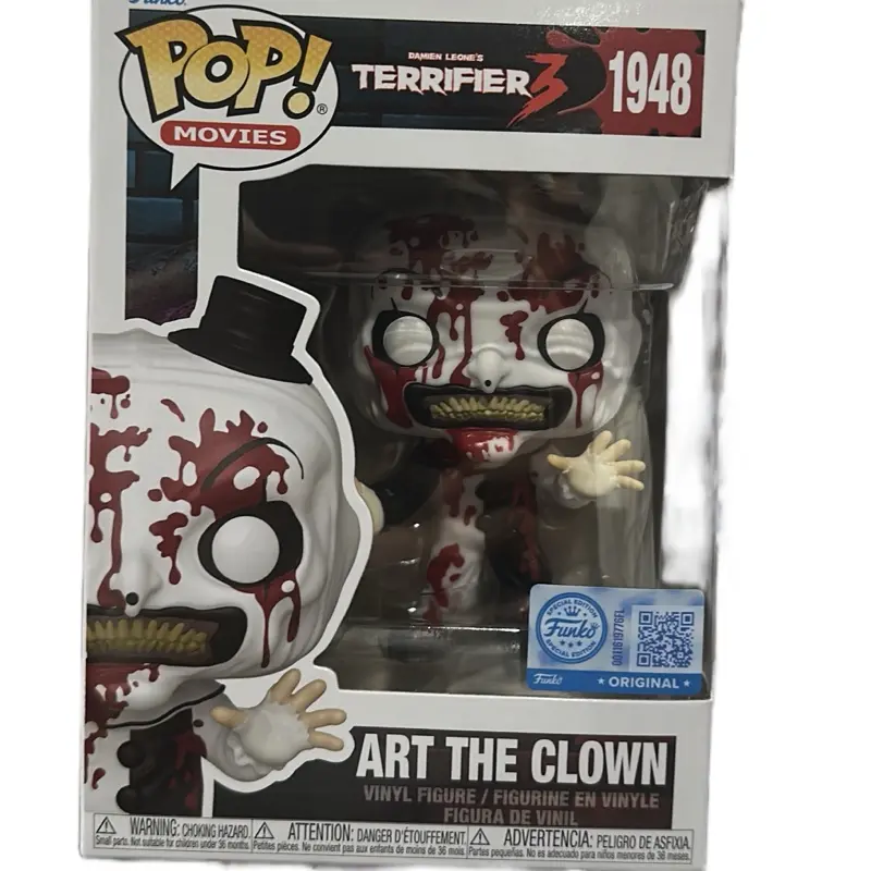 Funko Pop Vinyl Figure - Terrifier 3 Art the Clown Common, Halloween Aesthetic Collectible Figure Decor, No Warning Applicable Display Figurine