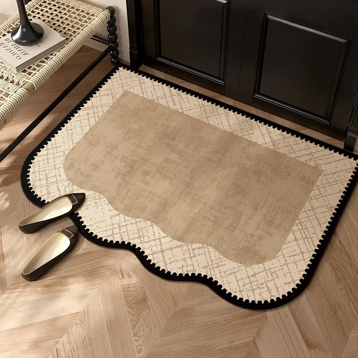 Falm Mat Nordic Simple Style Soft Dense Grip Non-Slip Durable Washable Rug for Entryway Kitchen Door Home Safety Cleanliness Decorative Rug Boho Rug Boho Area Rug
