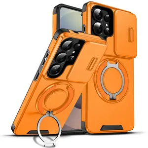 Outdoor Military-grade Shockproof Magnetic Case For Samsung S26Ultra S25Ultra S24 Plus S23Ultra S22 A56 A55 A36 A35 A17 A16 A15 Phone Cover Stand Camera Protectors Casing