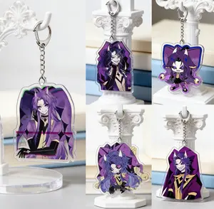 Dark Circus Jester Q Version Acrylic Keychain - Clowncore Backpack Charm  Creepy Cute Gifts - Cute Acrylic Cartoon Keychain, Funny Meme Character Charm for Keys, Bags, Backpack, Durable Gift for Fans & Collectors