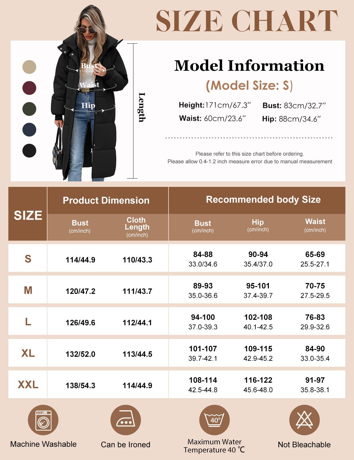 FASHORA Women's Long Quilted Winter Outerwear Parka - Water-Oil-Stain Resistant, Thick Warm Hooded Zip-Up Front Puffer with Quilted Panels & Pockets for Outdoor Activities