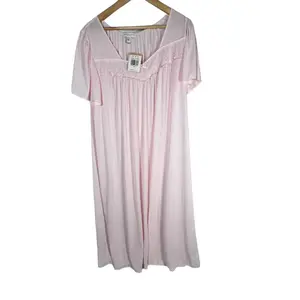 Miss Elaine Essentials Plus Size Pink Tricot Nightgown Loungewear 2X Womenswear Nightwear