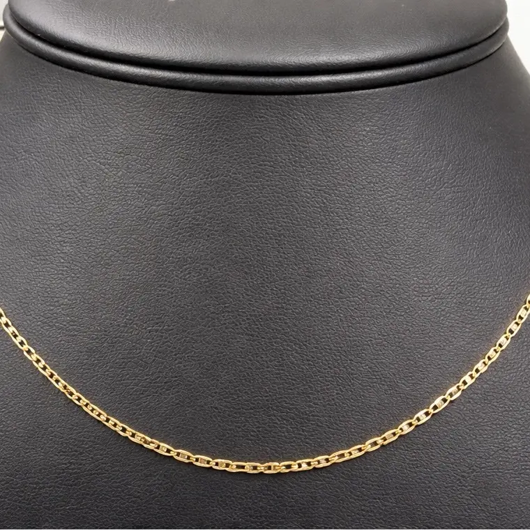 14K Gold Fine Link Chain Necklace - Elegant Lightweight & Durable Jewelry for Everyday Wear & Layering