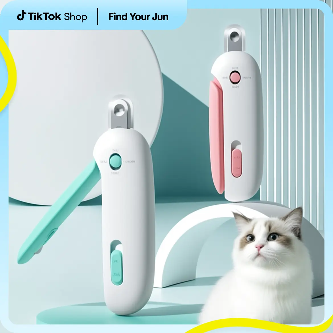 2-in-1 cat nail clipper trimmer, suitable for trimming toes and claws of cats of 1-3.5mm sizes cozyvibes petlife Tools Portable Grooming