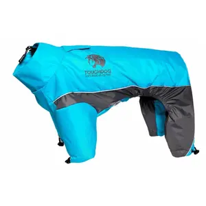 Pet Life  Touchdog Quantum-Ice Full-Bodied Adjustable and 3M Reflective Dog Jacket with Blackshark Technology- Blue - Large