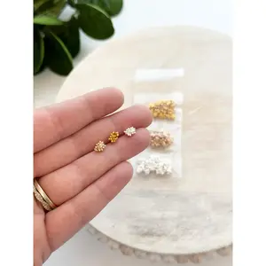 Flower Pistil Charms - Gold, KC Gold, or Silver (10pc)
